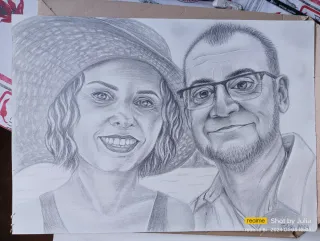 Retratos con lápiz de tamaño cualquiera