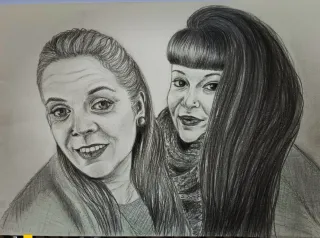 Retratos con lápiz de tamaño cualquiera