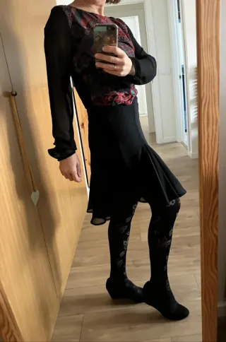 Falda de tul negra mujer