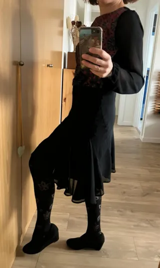 Falda de tul negra mujer