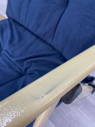 Silla Plegable Confort Azul/Beige