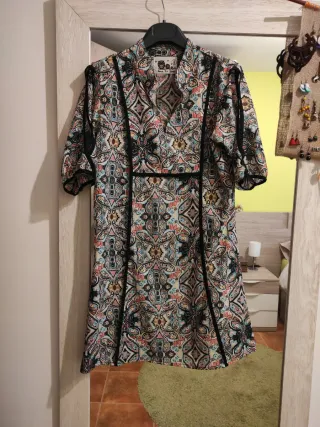 Vestido retro estampado