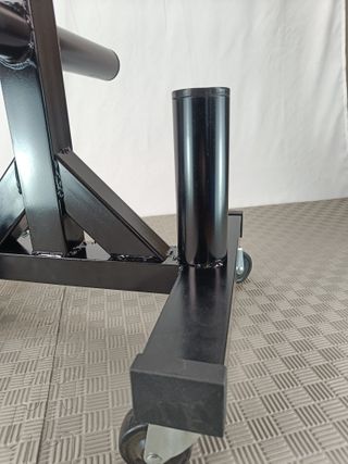 Soporte discos olímpicos bumpers 50 mm con ruedas