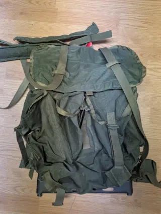 Mochila Militar Antigua Verde
