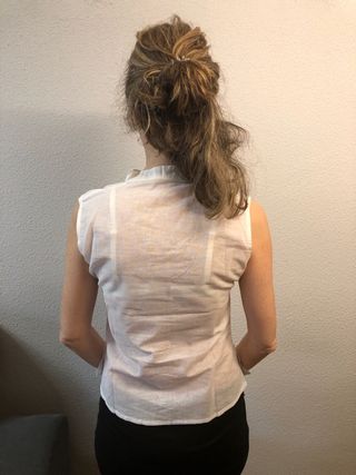 Blusa sin mangas blanca talla S