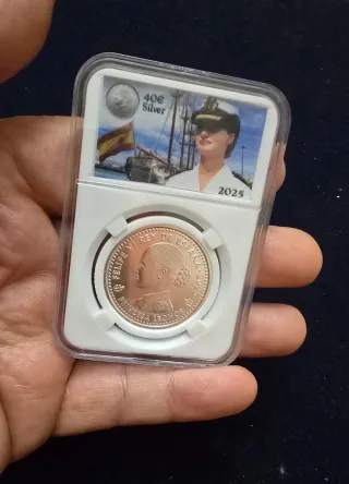 Moneda Plata 40€ España 2025 Princesa Leonor