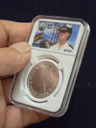 Moneda Plata 40€ España 2025 Princesa Leonor