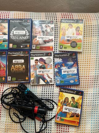 Lote 13 Juegos PS2 Singstar + Micrófonos