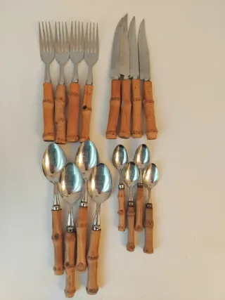 Set di posate in bambù per 4 persone