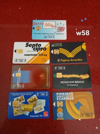 7 Carte Telefoniche Spagna Collezione