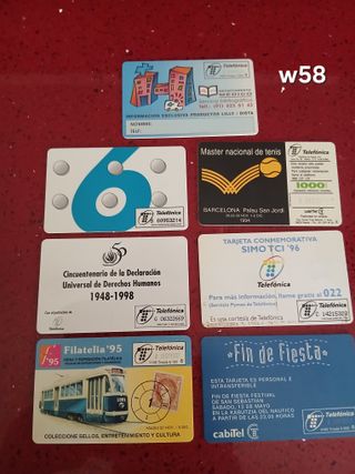 7 Carte Telefoniche Spagna Collezione