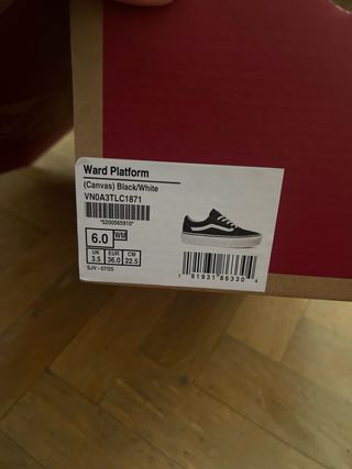 Zapatillas Vans Canvas Plataforma Negras