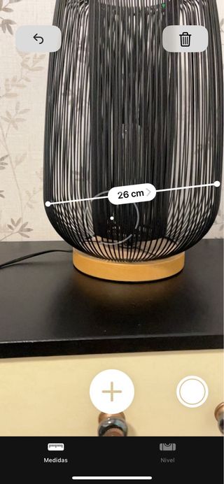 2 Lámparas  de mesa metal y madera