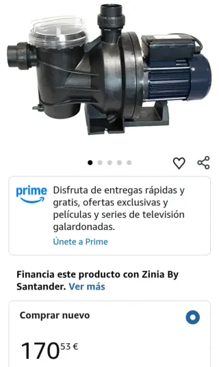 Bomba de filtración para piscina