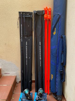 Set di surfcasting: 2 canne e mulinelli