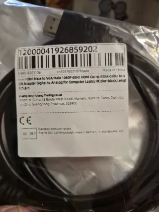 Cavo HDMI a VGA Nero 1,8m