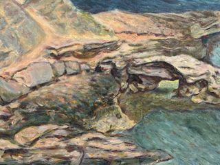 Quadro roccioso sul mare