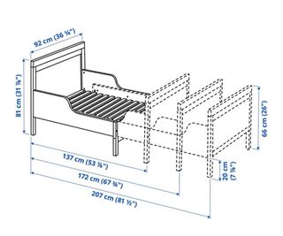 Cama extensible SUNDVIK 80x200