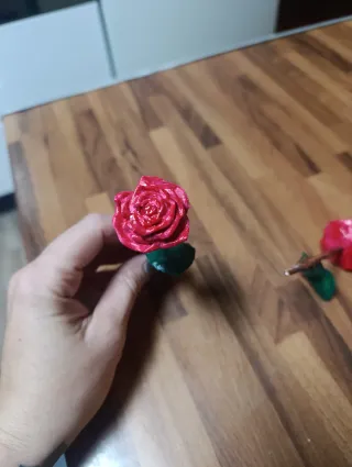 Rosas 3D pintadas a mano