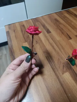 Rosas 3D pintadas a mano
