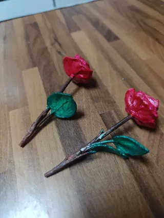Rosas 3D pintadas a mano