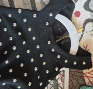 Vestito nero con borchie taglia S