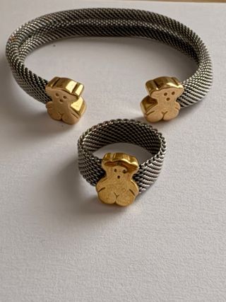 Lote Joyas Tous Plata: Pulseras y Anillos