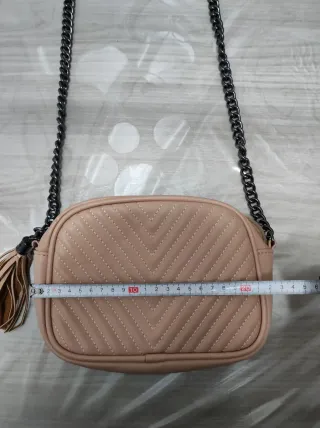 Borsa a tracolla trapuntata beige