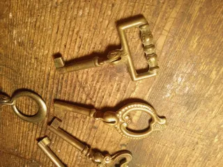 Set 5 Chiavi Vintage Decorative ottone per mobili