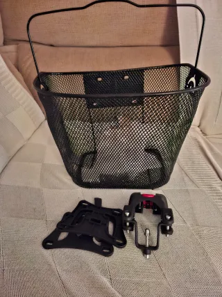 Cesta Bicicleta Negra Nueva