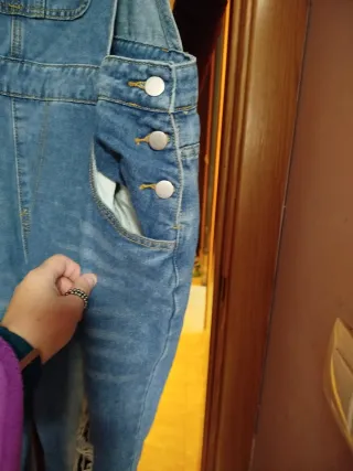 Peto Vaquero Clarito Mujer Rotos Talla Grande