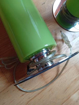 1 Lámpara Mesita Cristal Verde