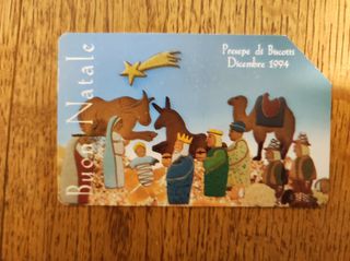 Scheda telefonica "Presepe di biscotti"