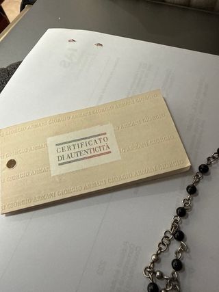 Collar Emporio Armani Mujer onix y acero