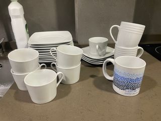 Vajilla cerámica blanco