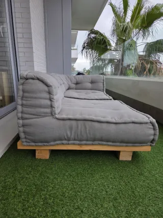Sofá modular terraza gris