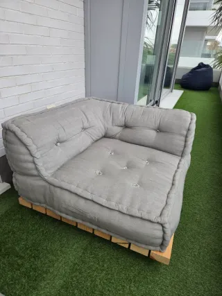 Sofá modular terraza gris
