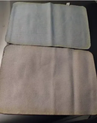 2 Tappeti Bagno Antiscivolo Amaranto Blu