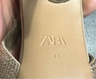 Tacones Zara Brillantes Dorados