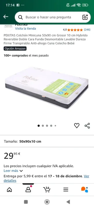 Mecedora y Minicuna Rosa