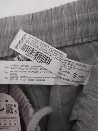 Pantalón gris de rayas Stradivarius T.S