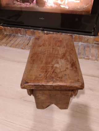 Banco rústico madera con cajón secreto