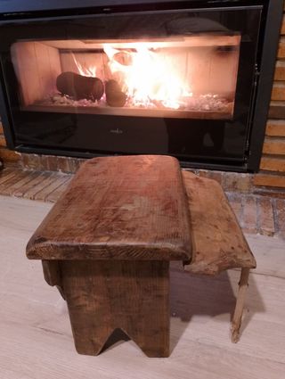 Banco rústico madera con cajón secreto