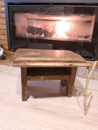 Banco rústico madera con cajón secreto