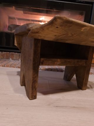 Banco rústico madera con cajón secreto