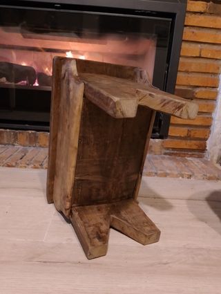 Banco rústico madera con cajón secreto