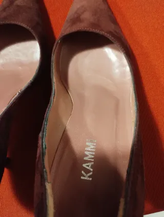 Scarpe camoscio bordeaux donna Tg 36