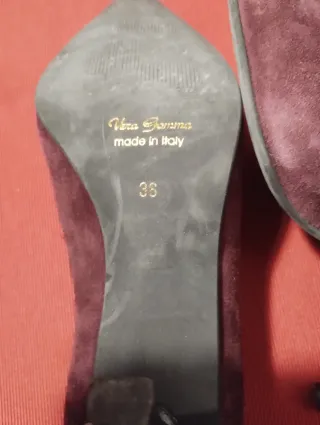 Scarpe camoscio bordeaux donna Tg 36