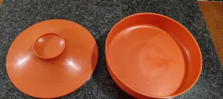 Porta biscotti vintage arancione