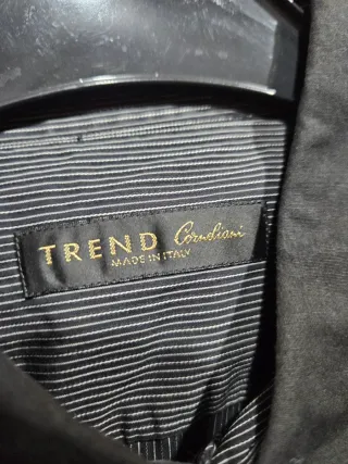 Camicia TREND CAFE a righe nere MADE IN ITALY